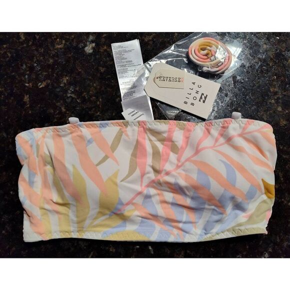 BILLABONG TROPIC JUNGLE SUNNY BANDEAU SZ S/8 NWT - Picture 3 of 9